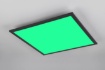 Immagine di Lampada Quadrata da Soffitto o Parete Nera Led CCT RGBW Beta con Telecomando Trio Lighting