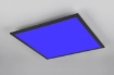 Immagine di Lampada Quadrata da Soffitto o Parete Nera Led CCT RGBW Beta con Telecomando Trio Lighting