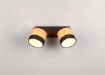 Immagine di Faretto 2xE14 Spots Cilindrici Orientabili Legno Naturale Bolzano Trio Lighting