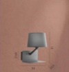 Immagine di Applique Abatjour Camera Da Letto Metallo Bianco Con Mensola e Presa USB