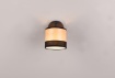 Immagine di Faretto Spot Paralume Cilindro Orientabile in Legno Naturale 1xE14 Bolzano Trio Lighting 
