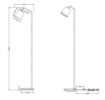 Immagine di Piantana Buddy Paralume 1xE27 Cono Orientabile Tessuto Nero e Oro Trio Lighting 