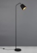 Immagine di Piantana Buddy Paralume 1xE27 Cono Orientabile Tessuto Nero e Oro Trio Lighting 