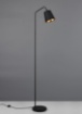 Immagine di Piantana Buddy Paralume 1xE27 Cono Orientabile Tessuto Nero e Oro Trio Lighting 