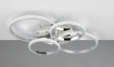 Immagine di Plafoniera Cromo 4 Cerchi Effetto Diamante Led 4000k Cires Trio Lighting