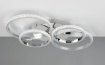 Immagine di Plafoniera Cromo 4 Cerchi Effetto Diamante Led 4000k Cires Trio Lighting