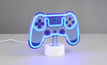 Immagine di Lampada da Comodino Forma Controller Gioco Led con USB e Interruttore Trio Lighting 