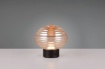 Immagine di Abat-jour Led Touch Senza Fili Earl Sfera Vetro Rigato Ambra Trio Lighting