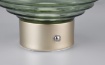 Immagine di Lampada Ricaricabile Da Comodino Ottone Con Vetro Rigato Verde Led Dimmer Earl Trio