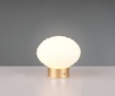 Immagine di Lumetto Ottone Vetro Rigato Bianco Led Touch Dimmer Ricaricabile Earl Trio