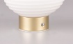 Immagine di Lumetto Ottone Vetro Rigato Bianco Led Touch Dimmer Ricaricabile Earl Trio