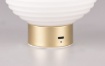 Immagine di Lumetto Ottone Vetro Rigato Bianco Led Touch Dimmer Ricaricabile Earl Trio