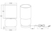 Immagine di Lumetto Decorativo Vetro Ambra e Paralume Tessuto 1xE27 Elio Trio Lighting 