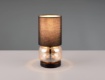 Immagine di Lumetto Decorativo Vetro Ambra e Paralume Tessuto 1xE27 Elio Trio Lighting 
