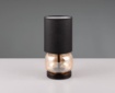 Immagine di Lumetto Decorativo Vetro Ambra e Paralume Tessuto 1xE27 Elio Trio Lighting 