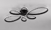 Immagine di Grande Plafoniera Fly Nera Led 3000k Switch Dimmer Trio Lighting 