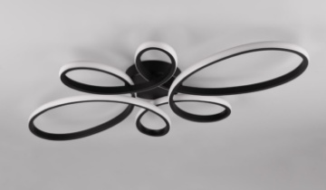 Immagine di Grande Plafoniera Fly Nera Led 3000k Switch Dimmer Trio Lighting 
