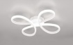 Immagine di Plafoniera Fly Bianca Design Curvo Led Luce Naturale con Switch Dimmer Trio Lighting 