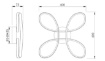Immagine di Plafoniera Nera Fly Design Moderno Led Switch Dimmer Integrato Trio Lighting