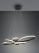 Immagine di Lampada Nera a Sospensione Design Moderno Led Luce Calda Switch Dimmer Fly Trio Lighting