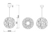 Immagine di Sospensione Paralume Effetto Piuma Color Sabbia Furry Ø35 cm Trio Lighting
