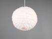 Immagine di Sospensione Paralume Effetto Piuma Color Sabbia Furry Ø35 cm Trio Lighting