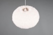 Immagine di Sospensione Paralume Ovale Effetto Piuma Peluche Sabbia Furry Ø50 cm Trio Lighting