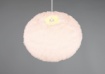 Immagine di Sospensione Paralume Ovale Effetto Piuma Peluche Sabbia Furry Ø50 cm Trio Lighting