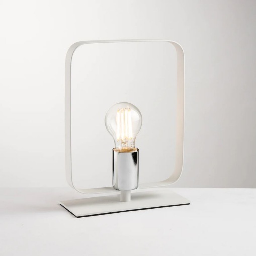 Immagine di Lampada Tavolo Comodino Metallo Smith L1 E27 Led Fan Ambiente Design