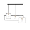 Immagine di Lampadario Lineare Metallo Smith S3 Luce Diffusa E27 Fan