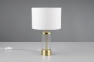 Immagine di Lampada da Comò Grazia Base Vetro e Metallo Ottone con Paralume Tessuto Bianco 1xE14 Trio Lighting