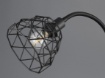 Immagine di Piantana Nera Design Industrial Doppia Accensione Separata E27+E14 Haval Trio Lighting