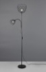 Immagine di Piantana Nera Design Industrial Doppia Accensione Separata E27+E14 Haval Trio Lighting