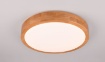 Immagine di Lampada Soffitto o Parete Bordo Legno Naturale Iseo Led Switch Dimmer Ø40 cm Trio Lighting 