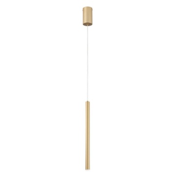 Immagine di Sospensione Cilindro Pendente Oro Per Isola Cucina Led CCT 5w Pype S1 Fan