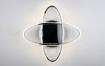 Immagine di Plafoniera Doppio Cerchio Ovale Orientabile Cromo Lane Led 4000k Switch Dimmer Trio Lighting 