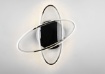 Immagine di Plafoniera Doppio Cerchio Ovale Orientabile Cromo Lane Led 4000k Switch Dimmer Trio Lighting 