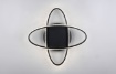 Immagine di Lampada Nera da Soffitto Anelli Ovali Orientabili Lane Led 4000k Switch Dimmer Trio Lighting
