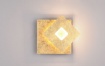 Immagine di Applique Quadrata Decorativa Led Luce Indiretta Leano Foglia Oro Trio Lighting