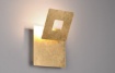 Immagine di Applique Quadrata Decorativa Led Luce Indiretta Leano Foglia Oro Trio Lighting