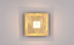 Immagine di Applique Quadrata Decorativa Led Luce Indiretta Leano Foglia Oro Trio Lighting