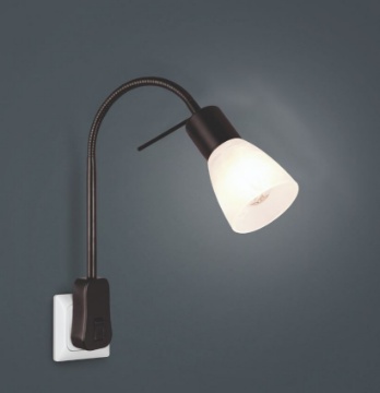 Immagine di Applique Spot Flessibile E14 Led Levisto Nero con Interruttore Trio Lighting