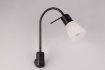 Immagine di Applique Spot Flessibile E14 Led Levisto Nero con Interruttore Trio Lighting