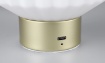 Immagine di Lumetto Decorativo Ottone Con Vetro Bianco Led Touch Ricaricabile Lord Trio
