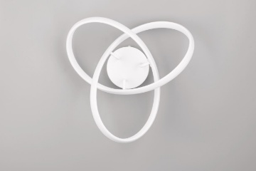Immagine di Applique Plafoniera Meo Bianca Design Curvo Led 4000k Trio Lighting 
