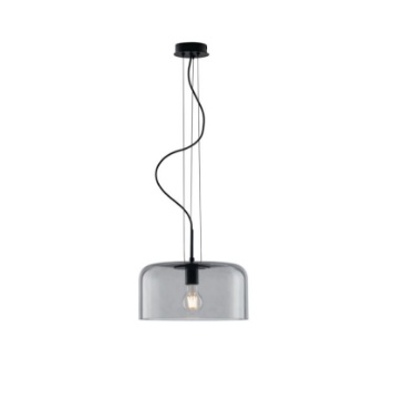 Immagine di Lampadario Cucina Vetro Fume Trasparente 35 cm Gibus Fan Europe