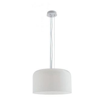Immagine di Sospensione Rotonda Bianca In Vetro Per Cucina 30 cm Gibus Fan Europe