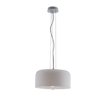 Immagine di Lampadario In Vetro Bianco Per Tavolo Gibus 40 cm Fan Europe