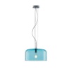 Immagine di Lampadario In Vetro Blu Per Cucina Salotto Gibus 40 cm Fan Europe