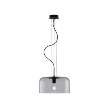 Immagine di Lampadario Rotondo Per Cucina In Vetro Fume Gibus 40 cm Fan Europe